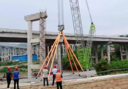 芒梁高速公路鋼箱梁吊裝使用起重滑車